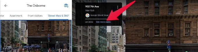 Street View Menu to Access Old Photos of Places on Google Maps