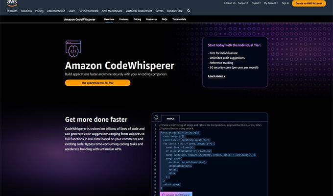 Amazon CodeWhisperer