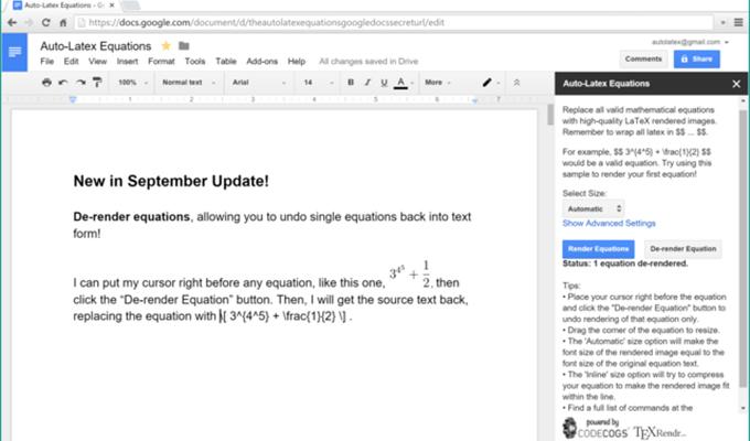 Auto LaTex Equations