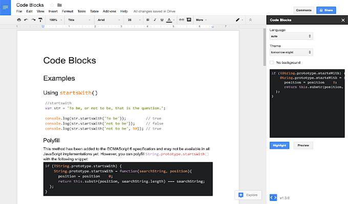 Code Blocks