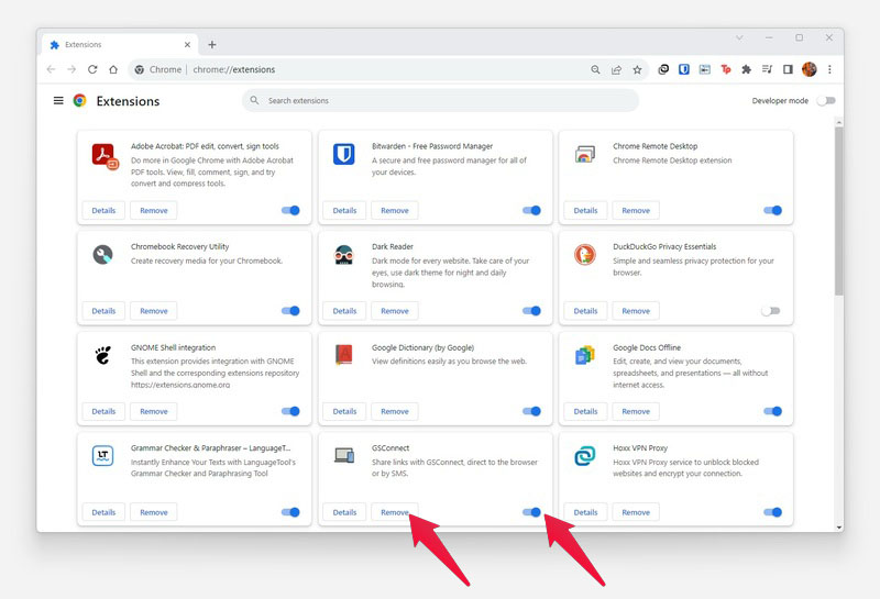 make Chrome faster by removing extensions