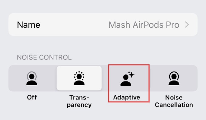 AirPods Adaptive Audio Setting iPhone