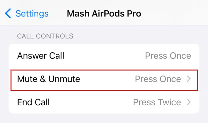 AirPods Mute Unmute Calls iPhone