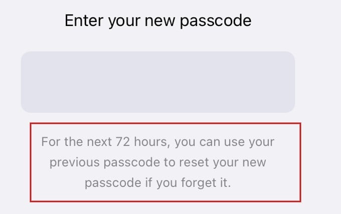 Time Limit to Use Previous Passcode