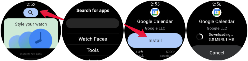 how to install apps on wear os