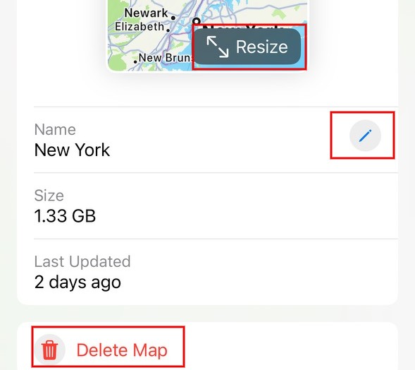 Edit Offline Apple Maps iPhone