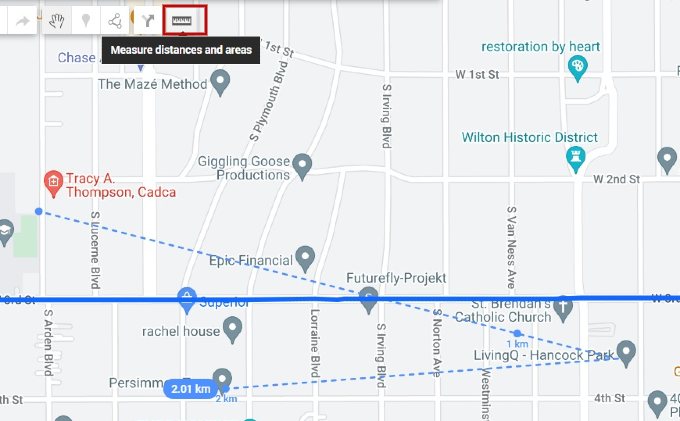 Measure Distance Between Points Google Maps