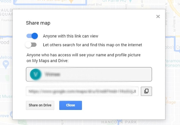 Share Custom Google Map Using Link PC