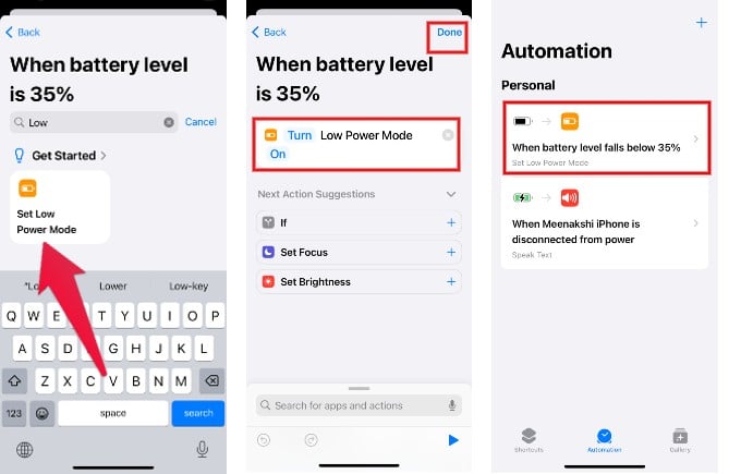 Customize Low Power Mode Battery Level