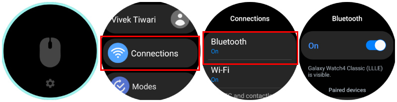Connect Wear OS watch via Bluetooth